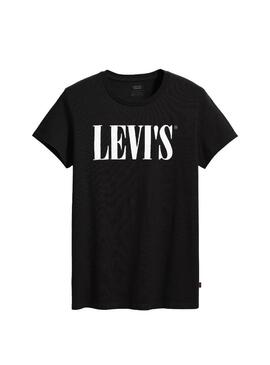 T-Shirt Levis 90S Serif Black Donna