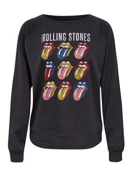 Felpe Only Rolling Stones Grigio Per Donna