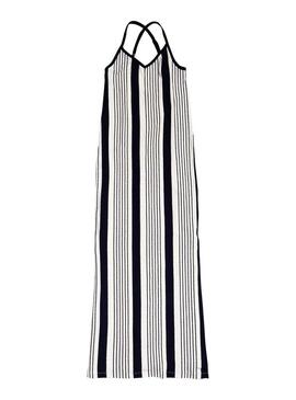 Abito Superdry Azur Stripe Maxi Blu Navy Donna