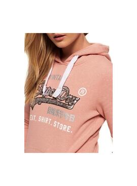 Sweatshirt Superdry Sequin Entry Pink