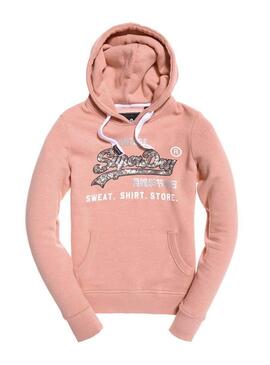 Sweatshirt Superdry Sequin Entry Pink