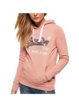 Sweatshirt Superdry Sequin Entry Pink