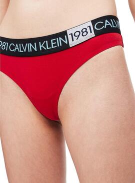 Perizoma Calvin Klein 1981 Rosso Per Donna