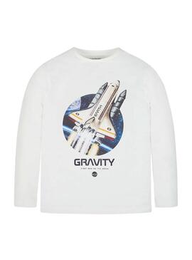 T-Shirt Mayoral Gravity White Per Bambino