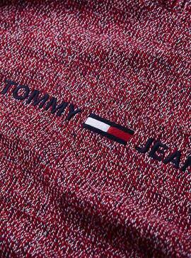 Maglia Tommy Jeans Melange Rosso Per Uomo