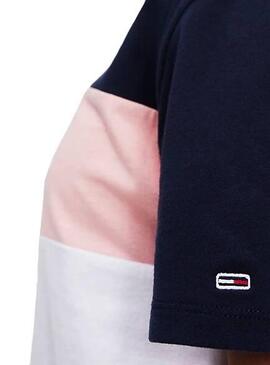 T-Shirt Tommy Jeans Stripe Logo Cropped Donna