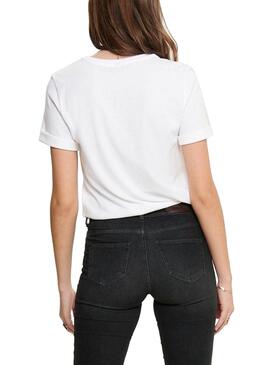T-Shirt Only Mary Boxy Bianco Per Donna