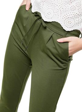 Pantaloni Only Poptrash Easy Verde Per Donna