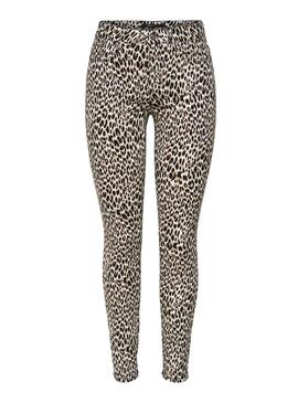 Pantaloni Only Leopard Nine Ester Per Donna