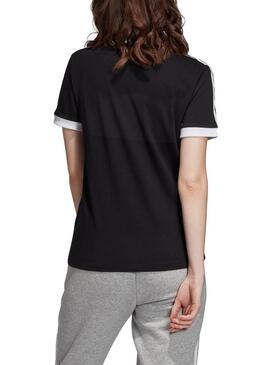 T-Shirt Adidas 3 STR Nero per Donna