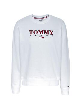 Felpe Tommy Jeans Essential Logo Bianco Donna