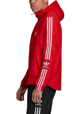 Giacca a vento Adidas Lock Rosso per Uomo