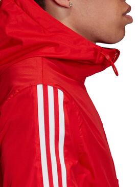 Giacca a vento Adidas Lock Rosso per Uomo