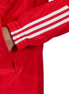 Giacca a vento Adidas Lock Rosso per Uomo