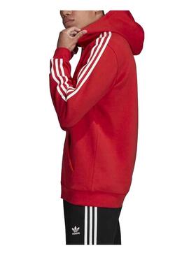 Felpe Adidas 3 strisce Rosso per Uomo