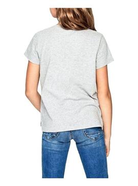 T-Shirt Pepe Jeans Cosmic Grigio Per Bambina