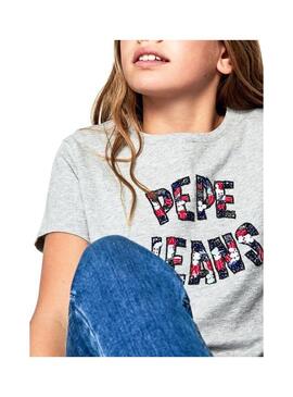 T-Shirt Pepe Jeans Cosmic Grigio Per Bambina