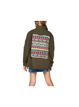 Pepe Jeans Parka Lily Verde Per Bambina