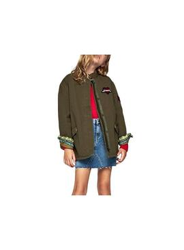 Pepe Jeans Parka Lily Verde Per Bambina