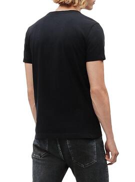 T-Shirt Calvin Klein Monogram Pocket Nero Uomo