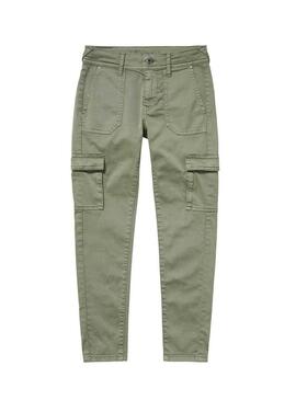 Pantaloni Pepe Jeans Canyon Verde per Bambino