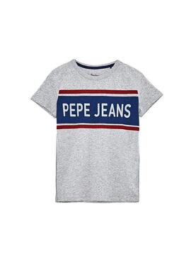 T-Shirt Pepe Jeans Talton Grigio Per Bambino