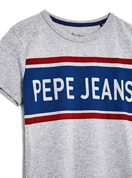 T-Shirt Pepe Jeans Talton Grigio Per Bambino