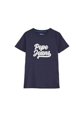 T-Shirt Pepe Jeans Trenan Blu Navy Per Bambino