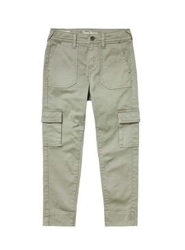 Pantaloni Pepe Jeans Forest Verde per Bambina