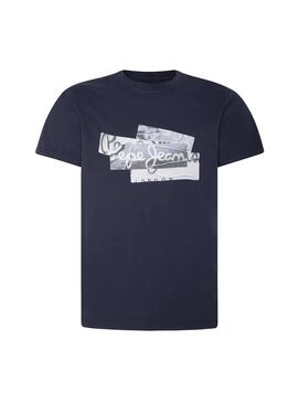 T-Shirt Pepe Jeans Bobby Blu Per Uomo