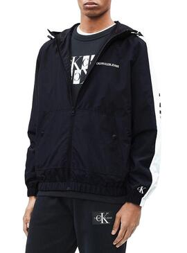Giacca a vento Calvin Klein Logo nero per Uomo