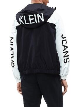 Giacca a vento Calvin Klein Logo nero per Uomo