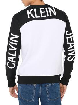 Felpe Calvin Klein Bloking Logo Bianco Uomo