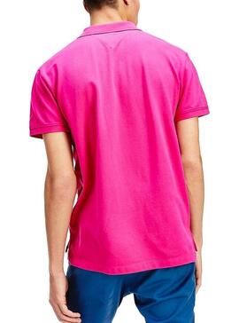 Polo Tommy Jeans Classic Solid Fucsia Uomo