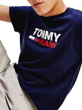 T-Shirt Tommy Jeans Corp Blu Uomo