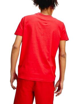 T-Shirt Tommy Jeans Corp Rosso Uomo