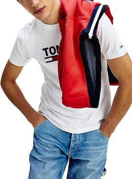 T-Shirt Tommy Jeans Corp Bianco Uomo