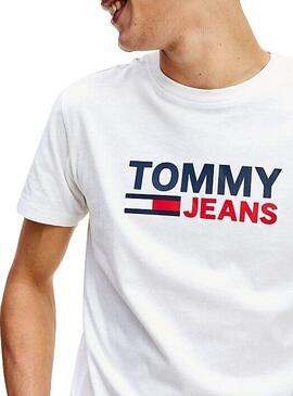 T-Shirt Tommy Jeans Corp Bianco Uomo
