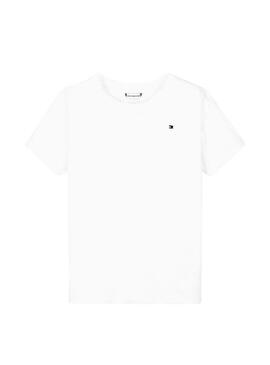 T-Shirt Tommy Hilfiger verticale bianco Bambino