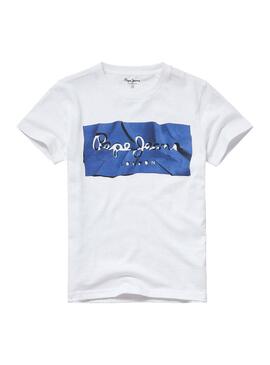 T-Shirt Pepe Jeans Raury White Bambino