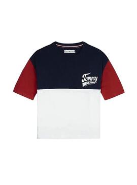 T-Shirt Tommy Hilfiger 1985 Colorblock Bambina