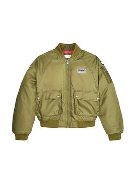 Bomber Tommy Hilfiger Utility Verde Bambina