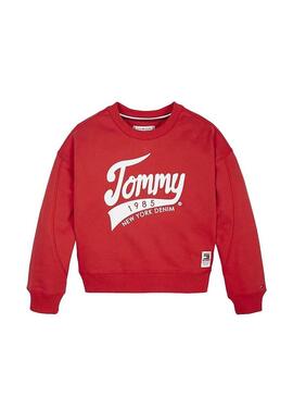 Felpe Tommy Hilfiger 1985 Rosso Bambina