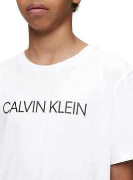 T-Shirt Calvin Klein Bianco istituzionale Bambino