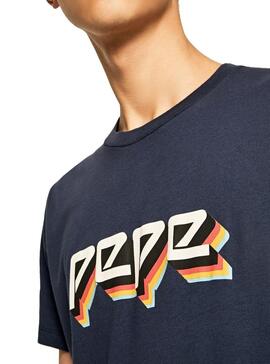 T-Shirt Pepe Jeans Theo Marine Uomo