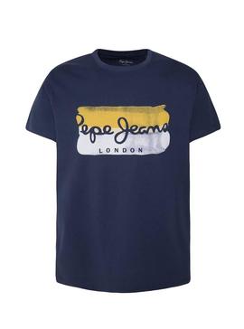 T-Shirt Pepe Jeans Milburn Marino Uomo