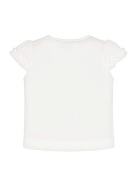 T-Shirt Mayoral Volante grezzo per Bambina