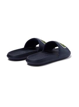 Infradito Lacoste Maxi Logo Blu Uomo