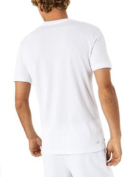 T-Shirt Lacoste Multiple Logo Bianco Uomo