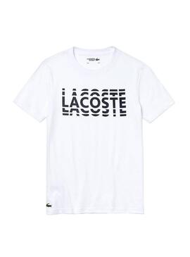 T-Shirt Lacoste Multiple Logo Bianco Uomo
